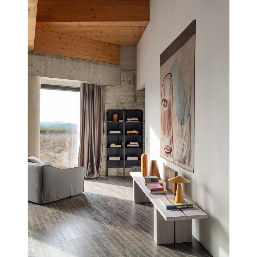 Ash Wood & Steel Bookshelf | Gervasoni Daen | ItalianFurniture.com