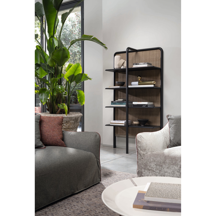 Ash Wood & Steel Bookshelf | Gervasoni Daen | ItalianFurniture.com