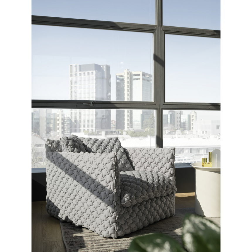 Natural White Lino Armchair | Gervasoni Ghost | ItalianFurniture.com