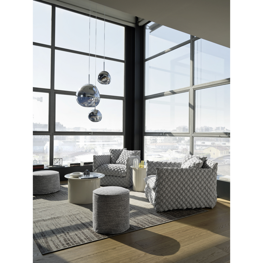 Natural White Lino Armchair | Gervasoni Ghost | ItalianFurniture.com