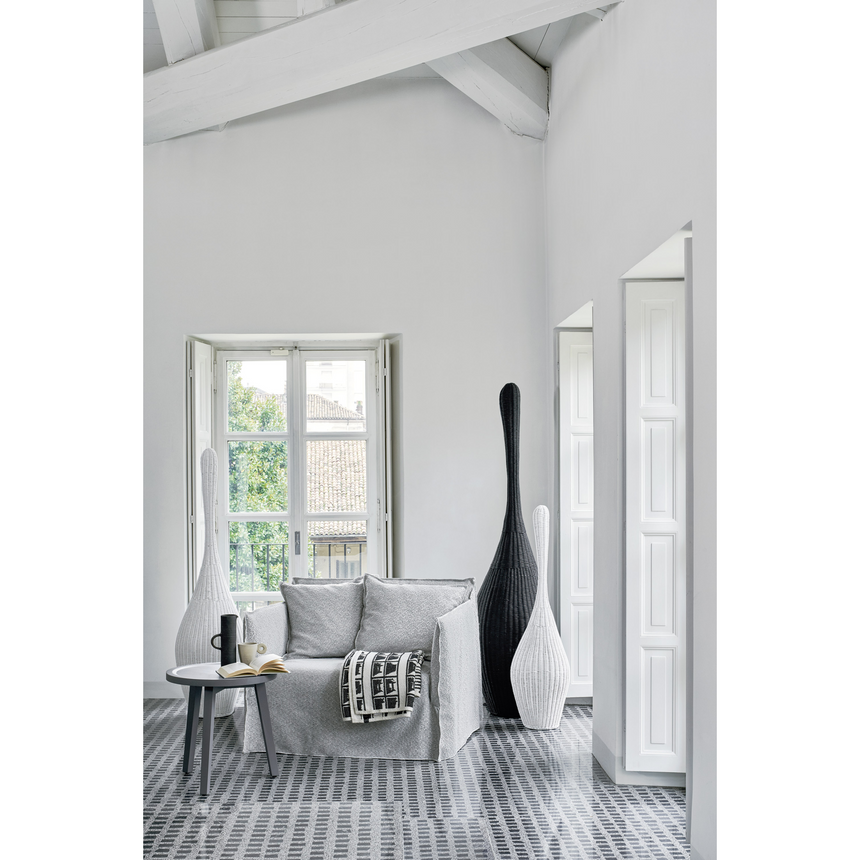 Natural White Lino Armchair | Gervasoni Ghost | ItalianFurniture.com