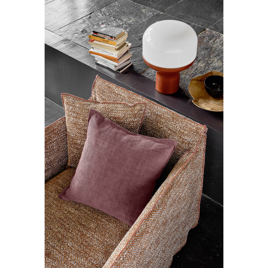 Natural White Lino Armchair | Gervasoni Ghost | ItalianFurniture.com