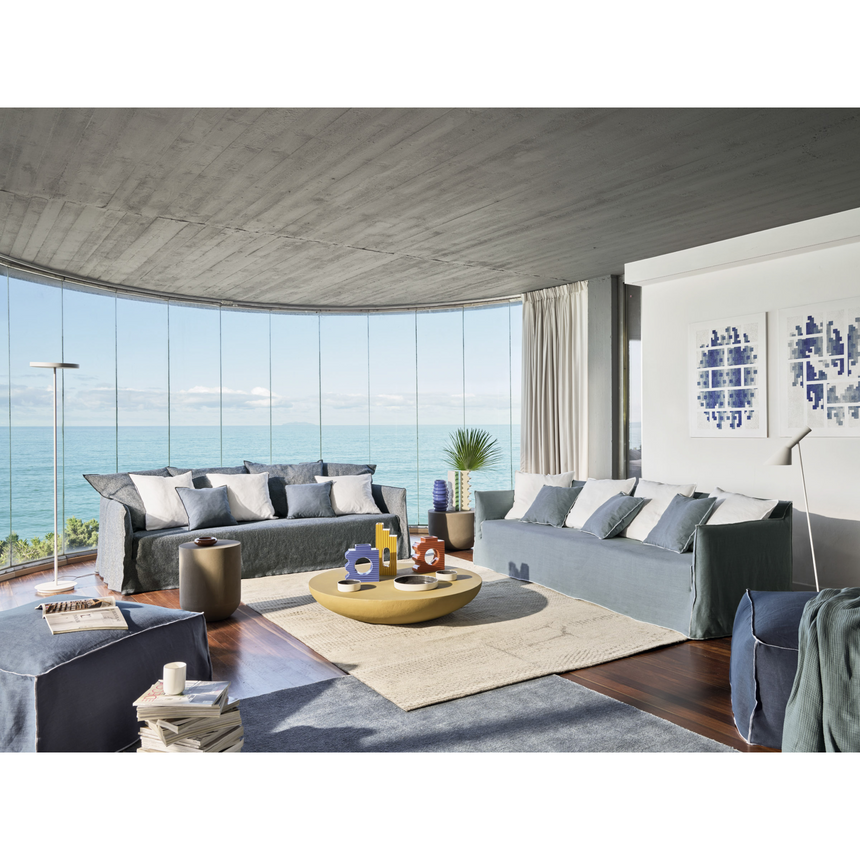 Natural White Lino Sofa | Gervasoni Ghost | ItalianFurniture.com