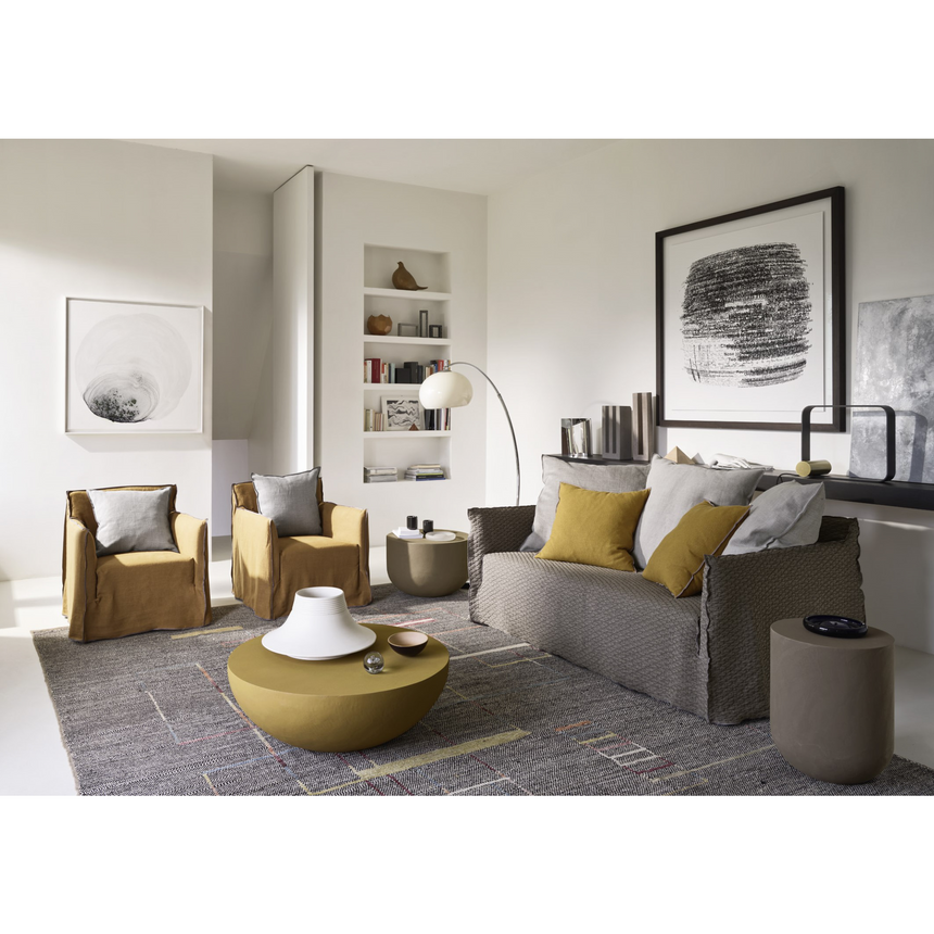 Natural White Lino Sofa | Gervasoni Ghost | ItalianFurniture.com