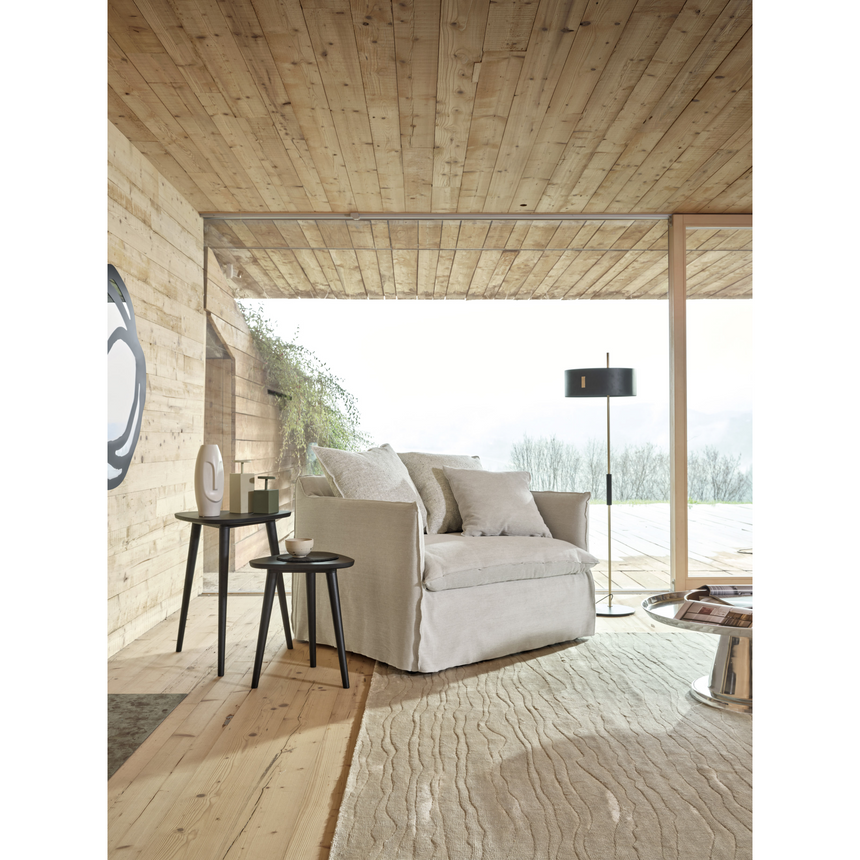 Natural White Lino Armchair Bed | Gervasoni Ghost | Italian Furniture