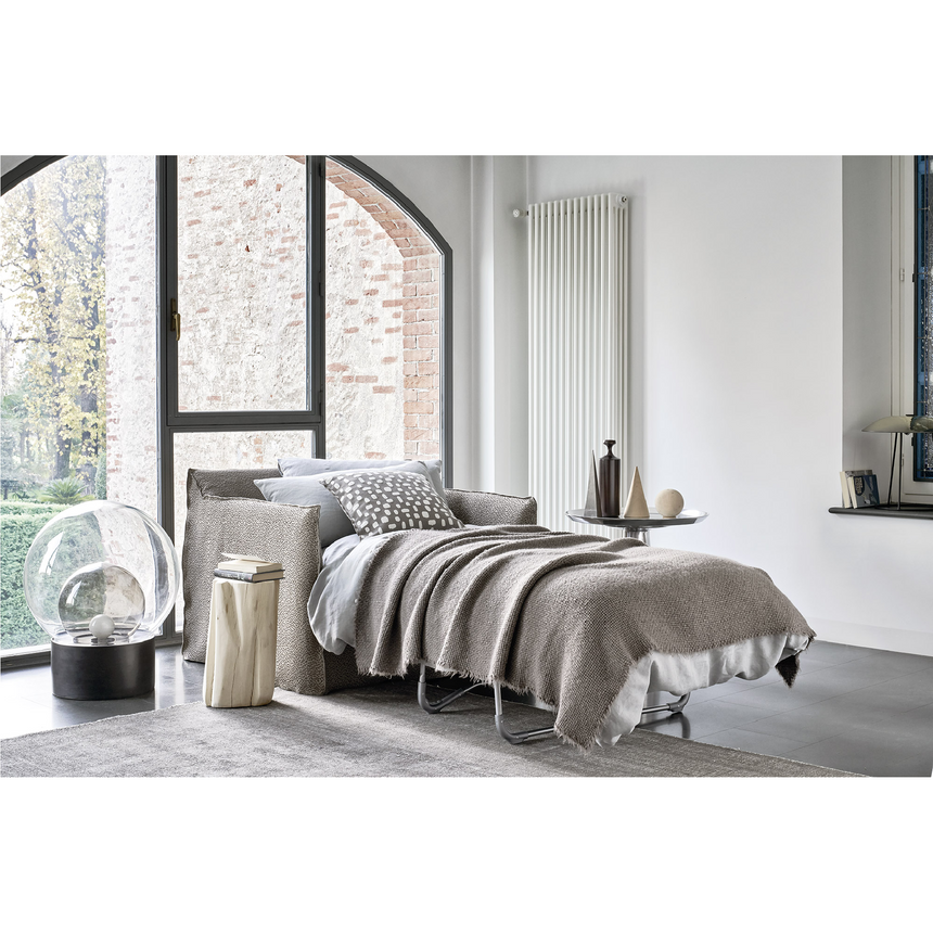 Natural White Lino Armchair Bed | Gervasoni Ghost | Italian Furniture