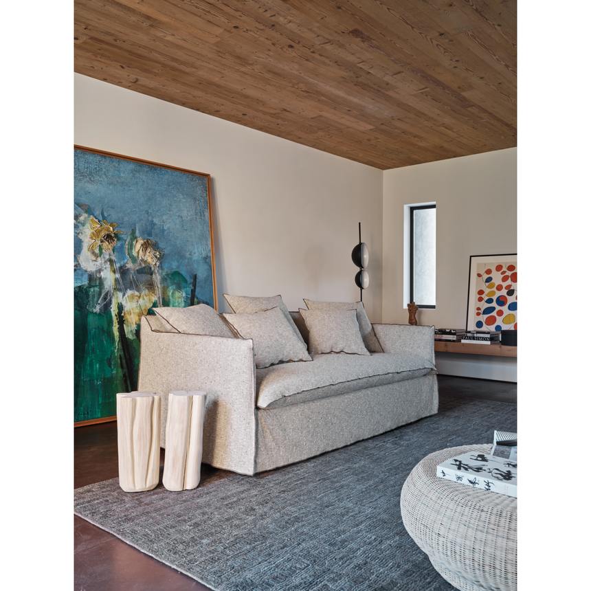 Natural White Lino Sofa Bed | Gervasoni Ghost | ItalianFurniture.com