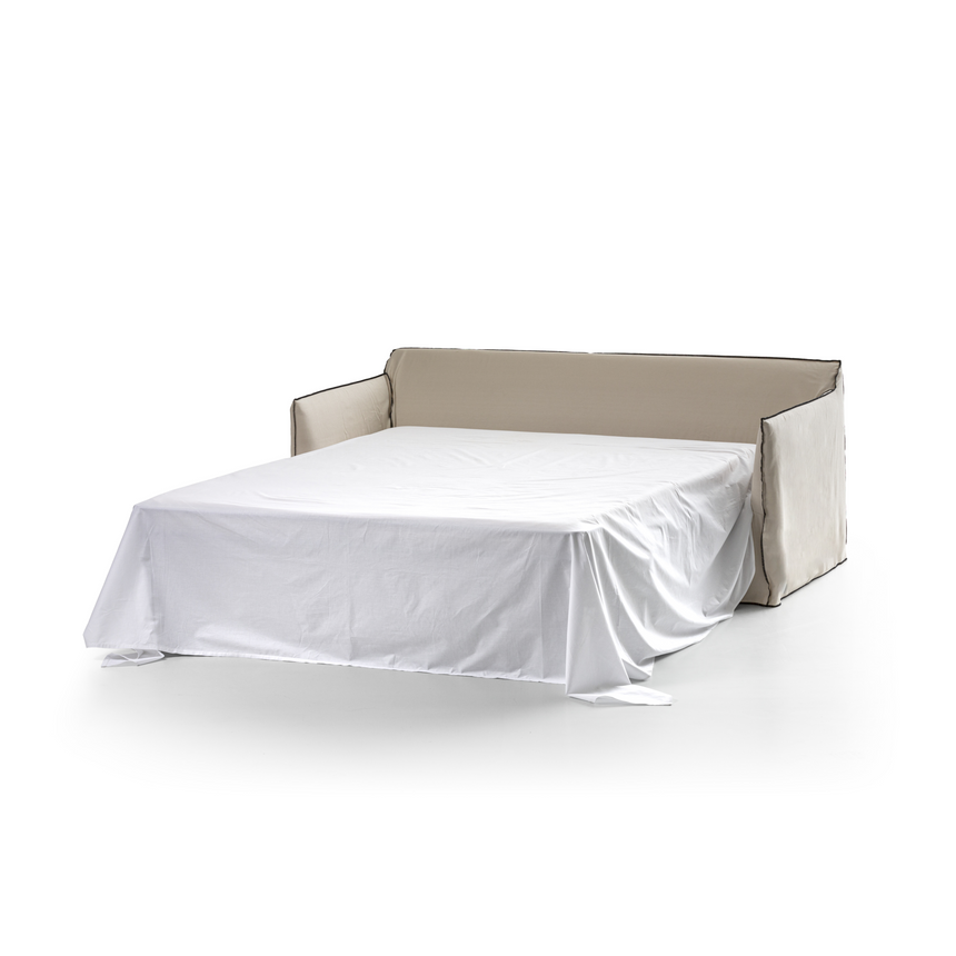 Natural White Lino Sofa Bed | Gervasoni Ghost | ItalianFurniture.com