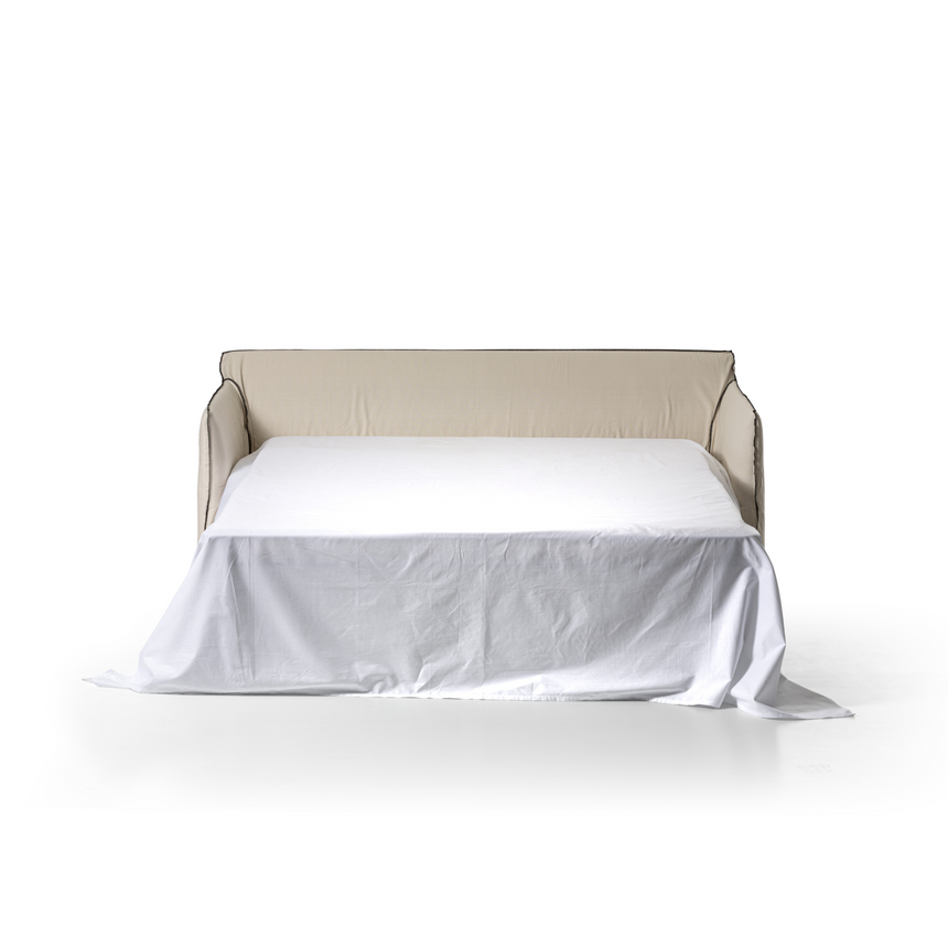Natural White Lino Sofa Bed | Gervasoni Ghost | ItalianFurniture.com