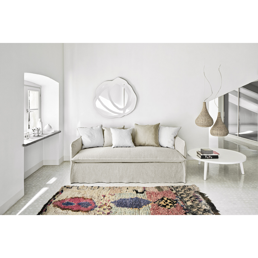 Natural White Lino Sofa Bed | Gervasoni Ghost | ItalianFurniture.com