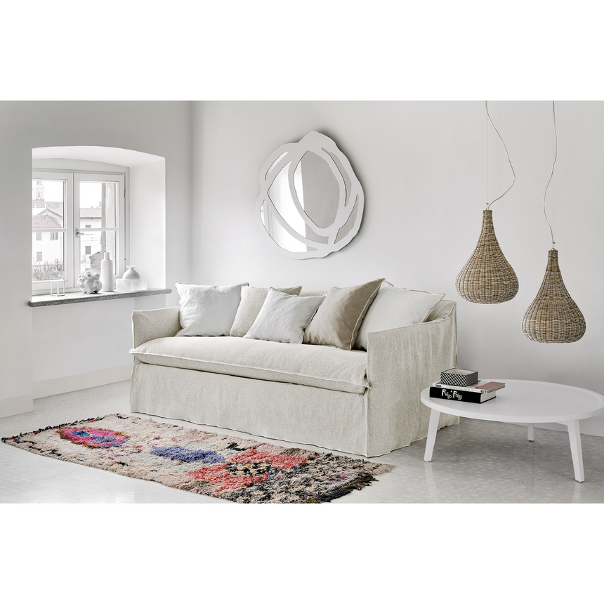 Natural White Lino Sofa Bed | Gervasoni Ghost | ItalianFurniture.com