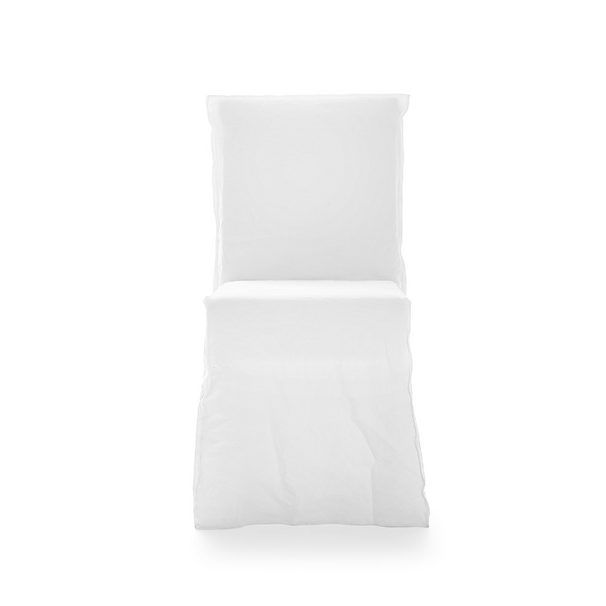 Natural White Lino Dining Chair | Gervasoni Ghost | ItalianFurniture.com