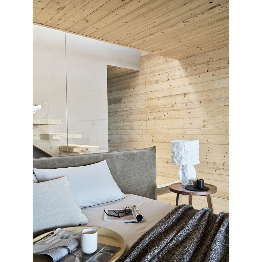 Three-legged Round Side Table | Gervasoni Gray | ItalianFurniture.com