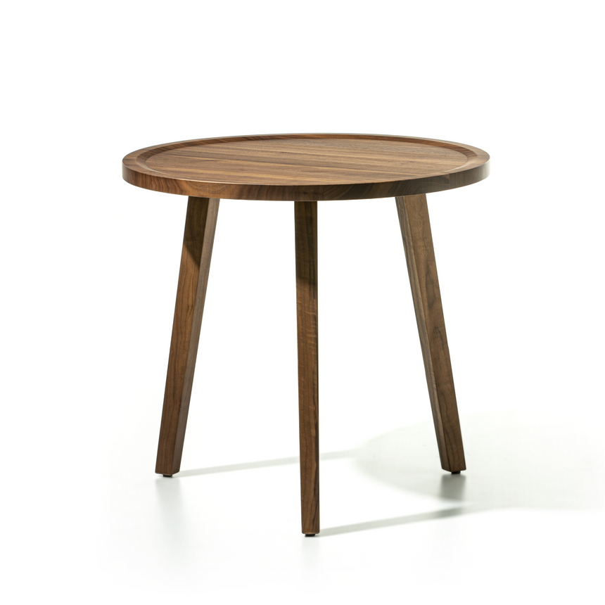 Three-legged Round Side Table | Gervasoni Gray | ItalianFurniture.com