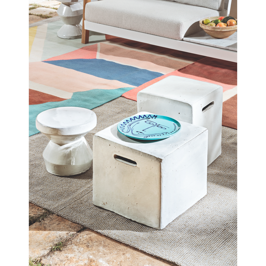 Cubic Concrete Side Table | Gervasoni Inout | ItalianFurniture.com