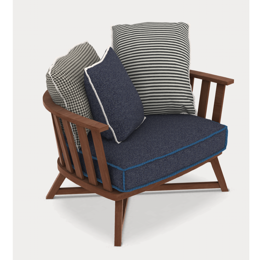 Oiled Iroko Outdoor Chair | Gervasoni Inout | ItalianFurniture.com