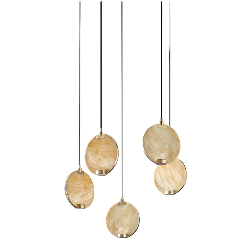 5-Round Glass Hanging Lamp | Masiero Horo