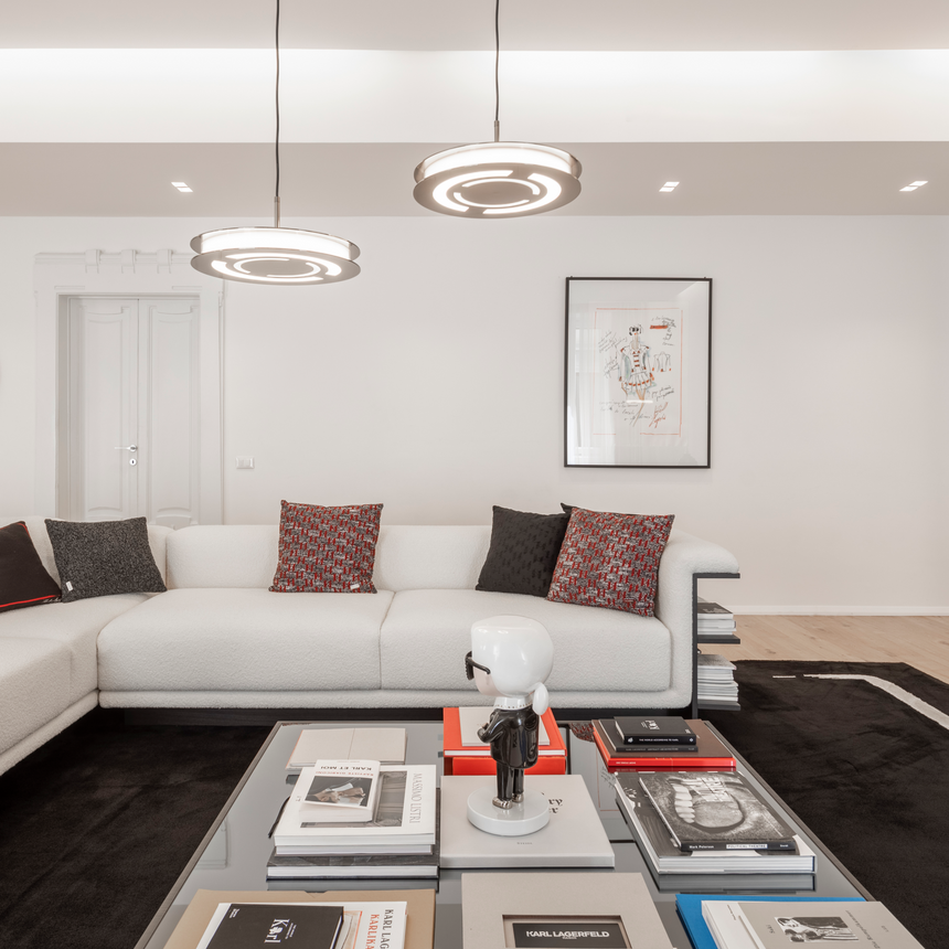 Single-Armed 2-Seater Bookcase Sofa | Karl Lagerfeld Maison Saint-Germain | Italianfurniture.com