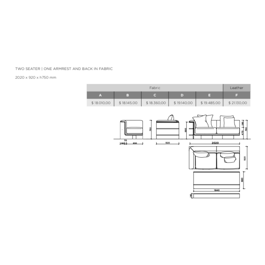 Single-Armed 2-Seater Bookcase Sofa | Karl Lagerfeld Maison Saint-Germain | Italianfurniture.com