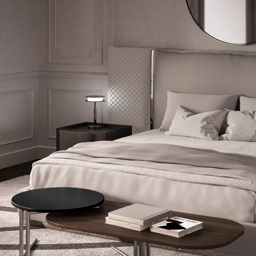 Panel Headboard Bed | Karl Lagerfeld Maison Saint-Guillaume | Italianfurniture.com