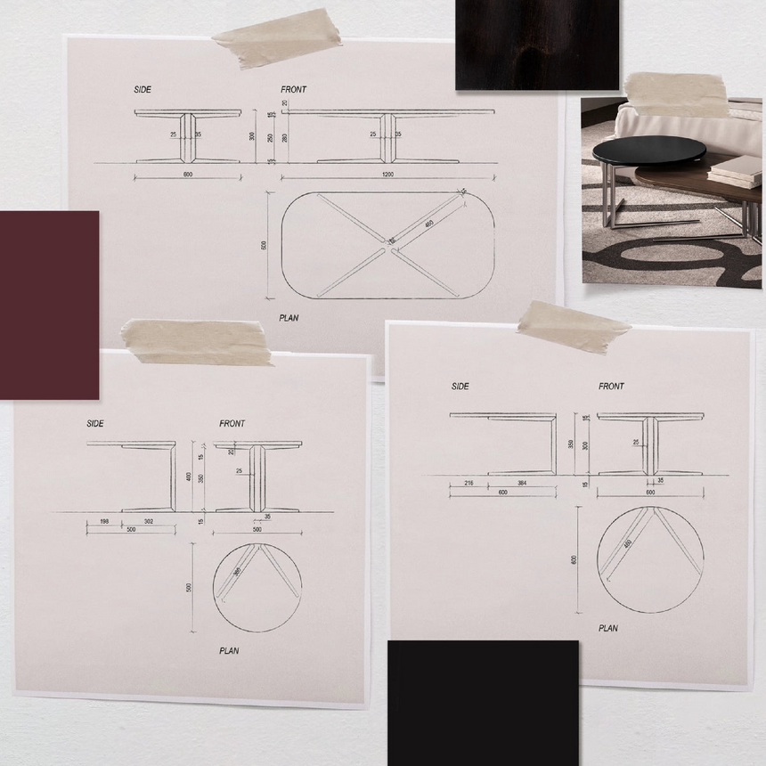 Wooden Top Coffee Table L | Karl Lagerfeld Maison Saint-Guillaume | Italianfurniture.com