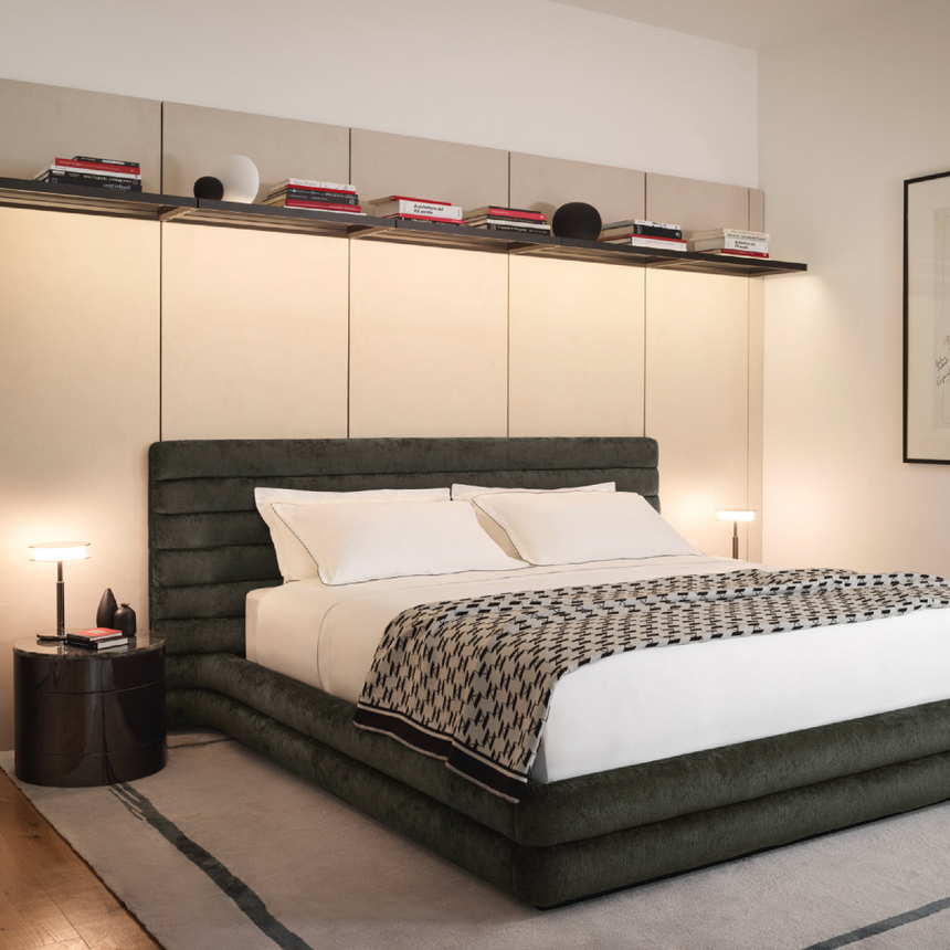 Lacquered Base Bedside Table | Karl Lagerfeld Maison Wellen | Italianfurniture.com