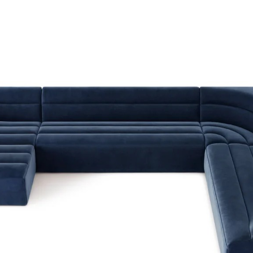 Modern Channeled 2-Seater Central Sofa | Karl Lagerfeld Maison Wellen | italianfurniture.com