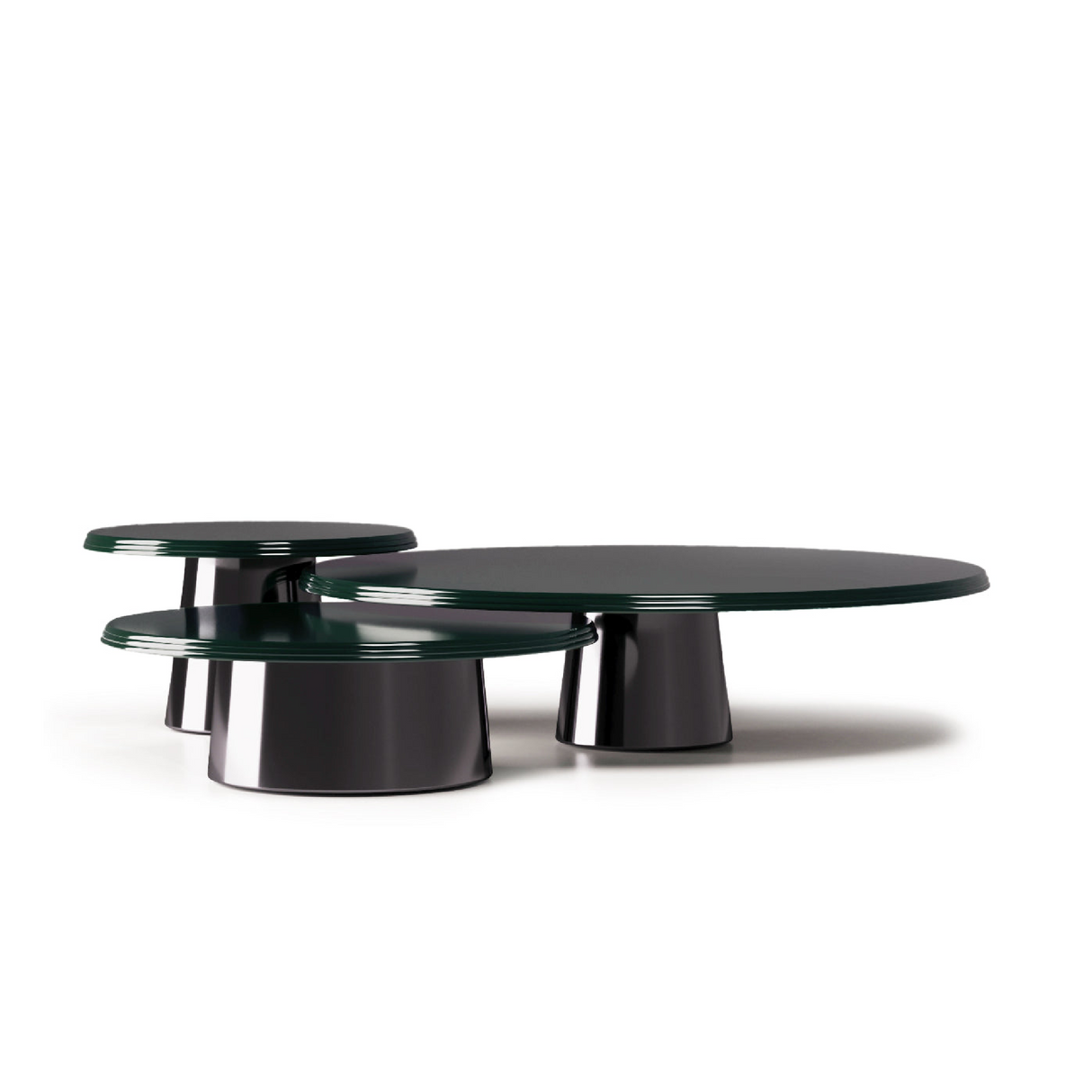 Lacquered Base Round Coffee Table M | Karl Lagerfeld Maison Wellen | Italianfurniture.com