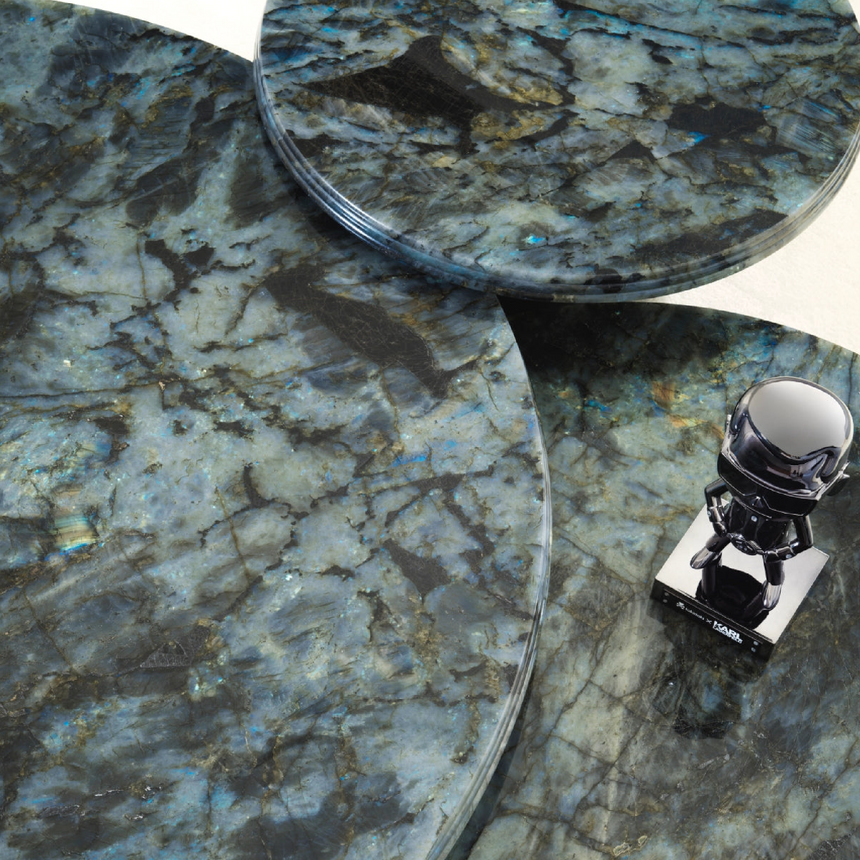 Lacquered Base Round Coffee Table L | Karl Lagerfeld Maison Wellen | Italianfurniture.com