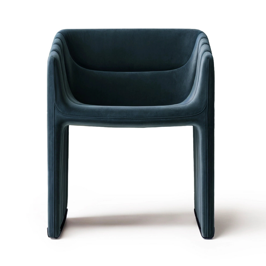 Modern Channeled Dining Chair | Karl Lagerfeld Maison Wellen | italianfurniture.com