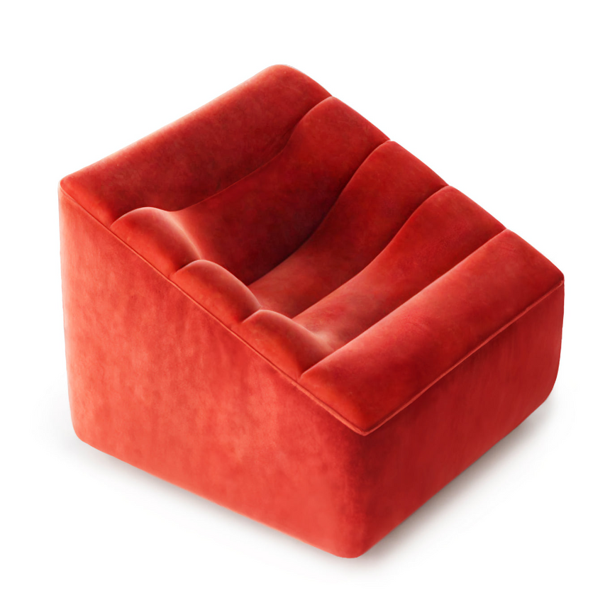 Modern Channeled Swivel Armchair | Karl Lagerfeld Maison Wellen | Italianfurniture.com