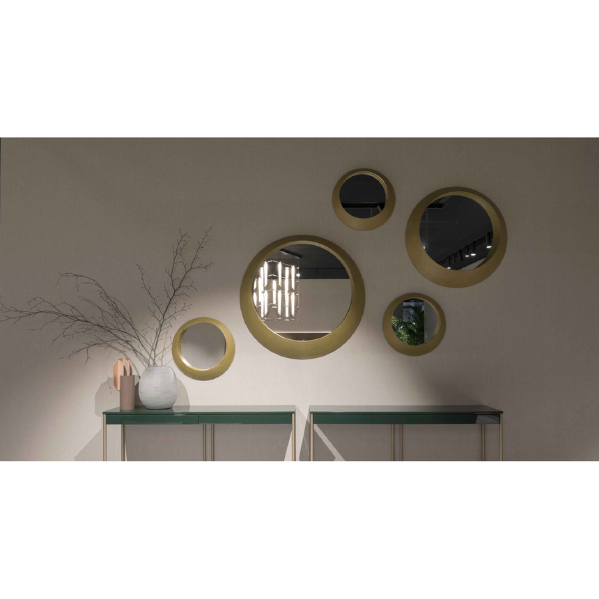 Wood Framed Round Mirror | Lema Oculus | ItalianFurniture.com