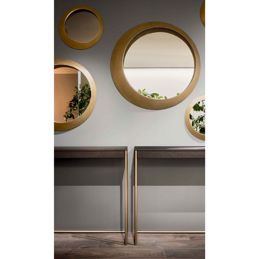 Wood Framed Round Mirror | Lema Oculus | ItalianFurniture.com