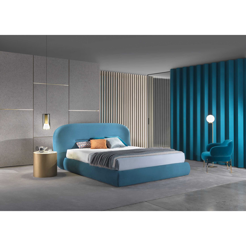 Upholstered Curved Bed | Marelli Noah | Italianfurniture.com