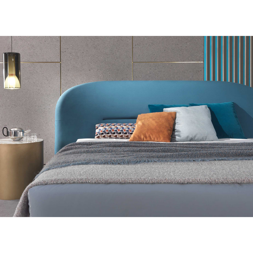 Upholstered Curved Bed | Marelli Noah | Italianfurniture.com