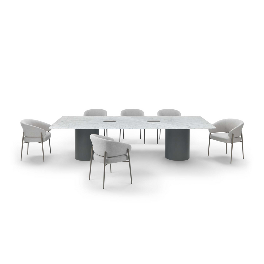 Cylindrical Base Dining Table | Marelli Arthur | Italianfurniture.com