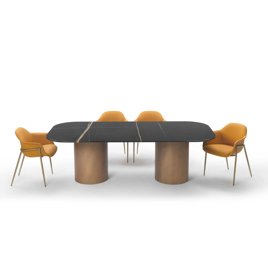 Cylindrical Base Dining Table | Marelli Arthur | Italianfurniture.com