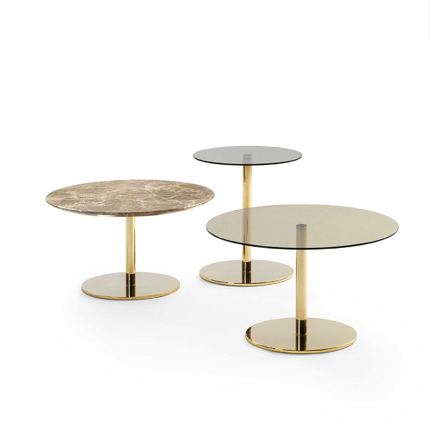 Metal Base Glass Coffee Table | Marelli Break | Italianfurniture.com