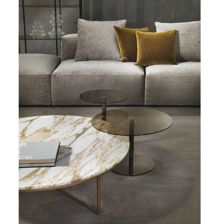 Metal Base Glass Coffee Table | Marelli Break | Italianfurniture.com