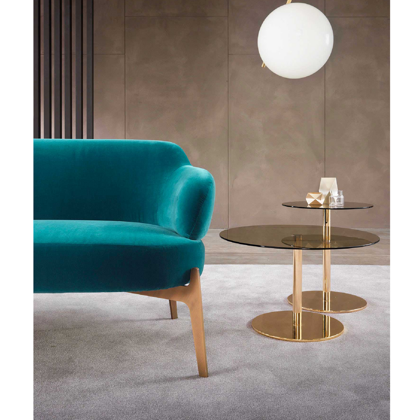 Metal Base Glass Coffee Table | Marelli Break | Italianfurniture.com