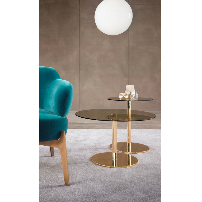 Metal Base Glass Coffee Table | Marelli Break | Italianfurniture.com