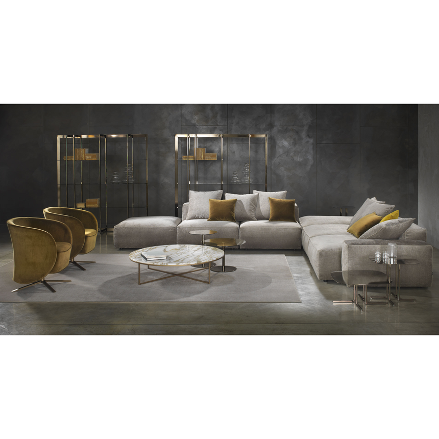 Metal Base Glass Coffee Table | Marelli Break | Italianfurniture.com