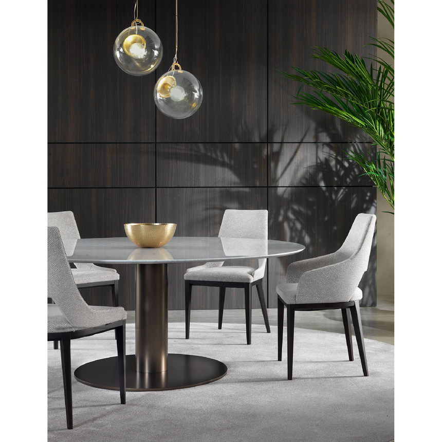 Metal Base Glass Dining Table | Marelli Break | Italianfurniture.com