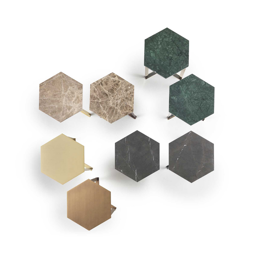 Hexagonal Marble Coffee Table | Marelli Clip | Italianfurniture.com