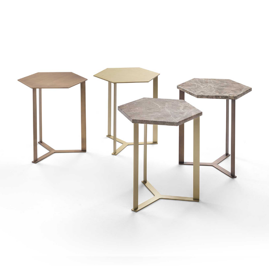 Hexagonal Marble Coffee Table | Marelli Clip | Italianfurniture.com