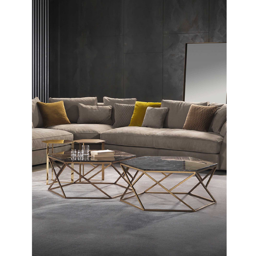 Hexagonal Marble Coffee Table | Marelli Clip | Italianfurniture.com