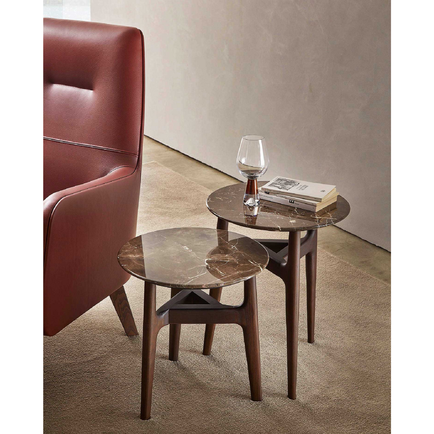 Round Marble Base Coffee Table | Marelli Dune | Italianfurniture.com