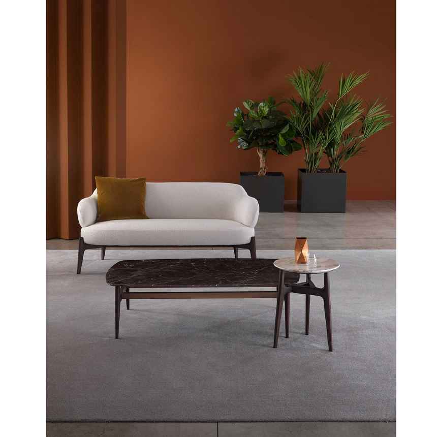 Round Marble Base Coffee Table | Marelli Dune | Italianfurniture.com