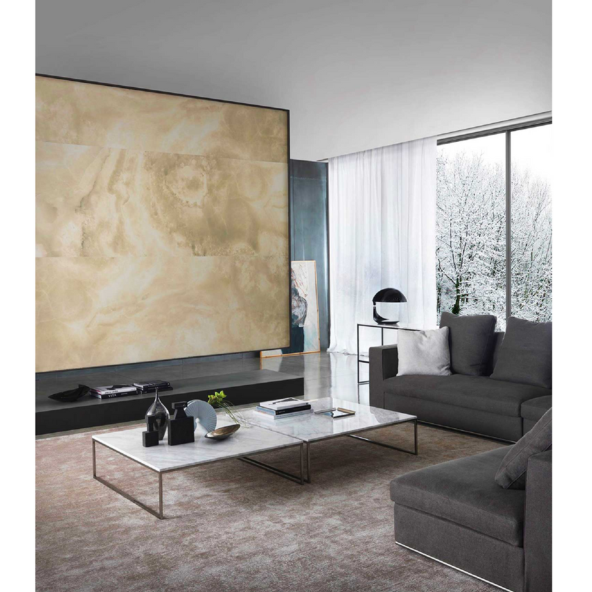 Crossed-Base Rectangular Coffee Table | Marelli Frame Italianfurniture.com