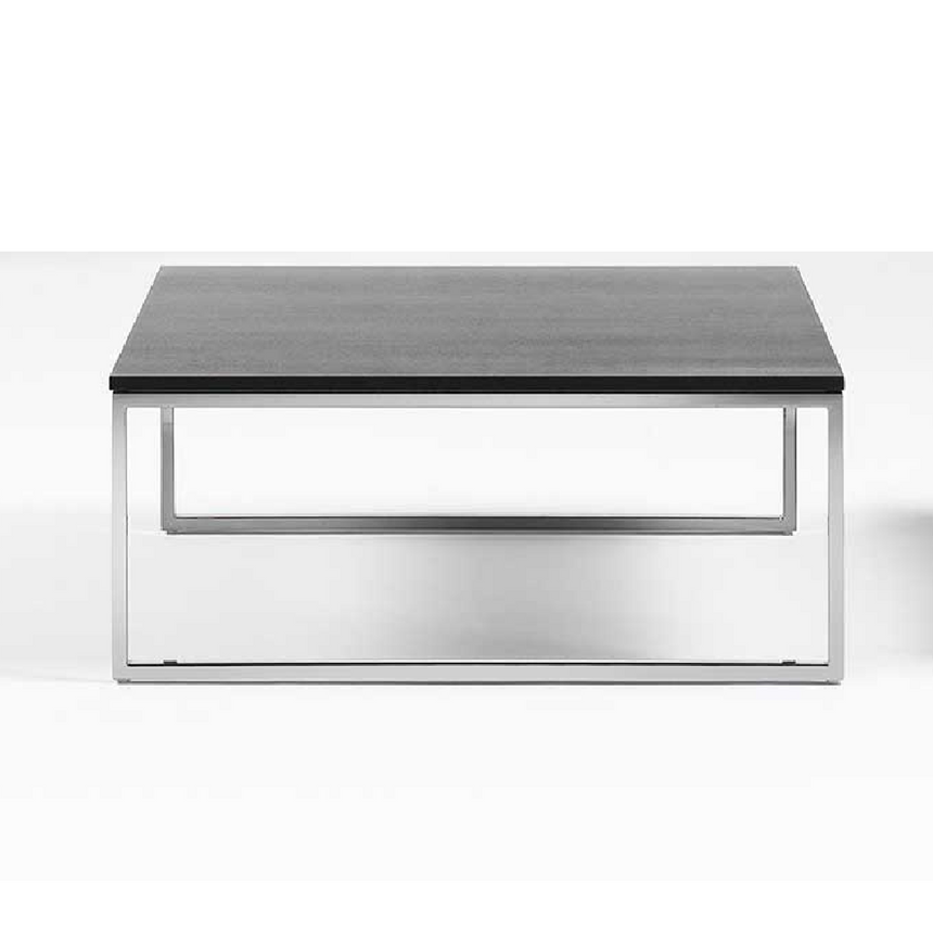 Crossed-Base Square Coffee Table | Marelli Frame | Italianfurniture.com
